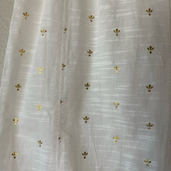 Tularosa White & Metallic Gold Midi Skirt Size Small - Picture 8 of 8